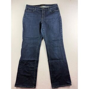 Talbots Flawless Five-Pocket Jeans Womens 12 Dark Wash Bootcut Curvy Stretch